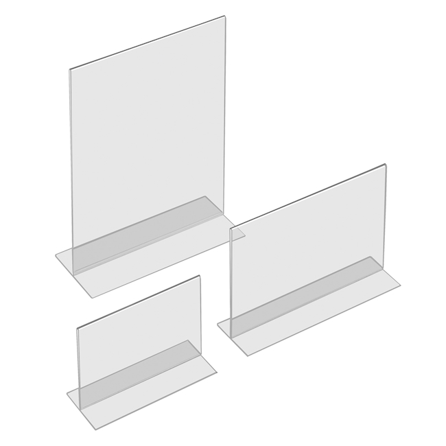 Support menu acrylique A6 horizontal